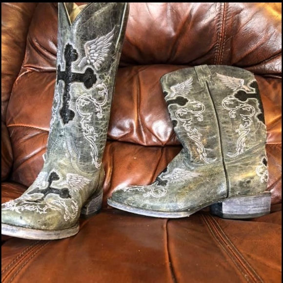 Rockin leather womans boots 7 - Picture 1 of 3